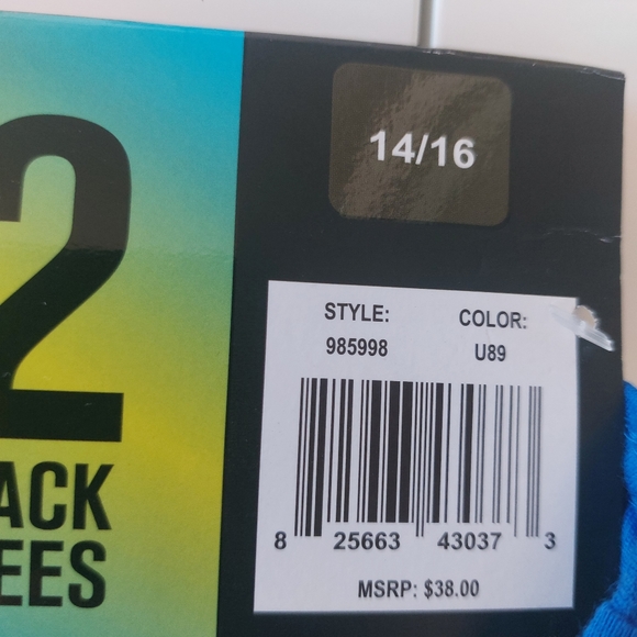 3/$30 Hurley Boy's 👦 Classic Crew Neck Graphic Logo T-shirt 2pk - Picture 9 of 11